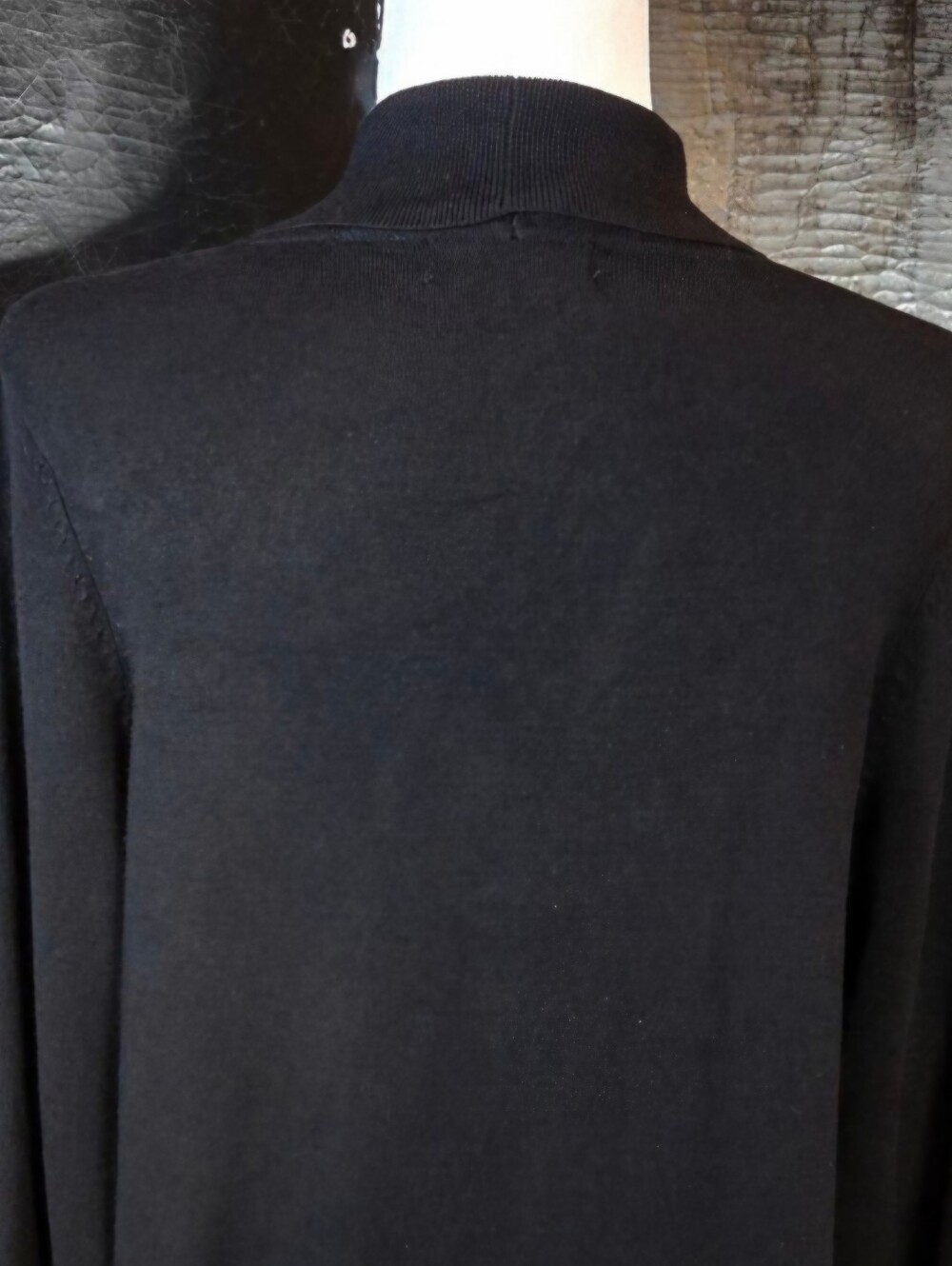 Verve Ami Black Open Front Cardigan Sweater Medium - Picture 7 of 10